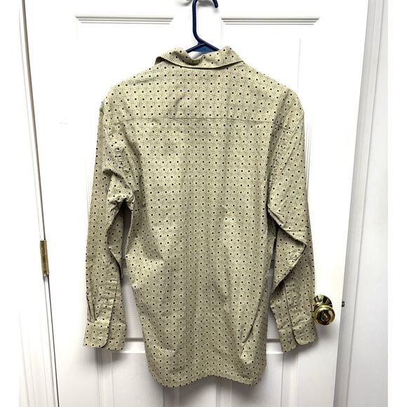 Pierre Cardin Men's Button Down Shirt, NWT, Beige and Black Pattern, Size S - Picture 4 of 4